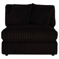 Blaine Upholstered Armless Chair Chocolate - Home & Sleep Outlet