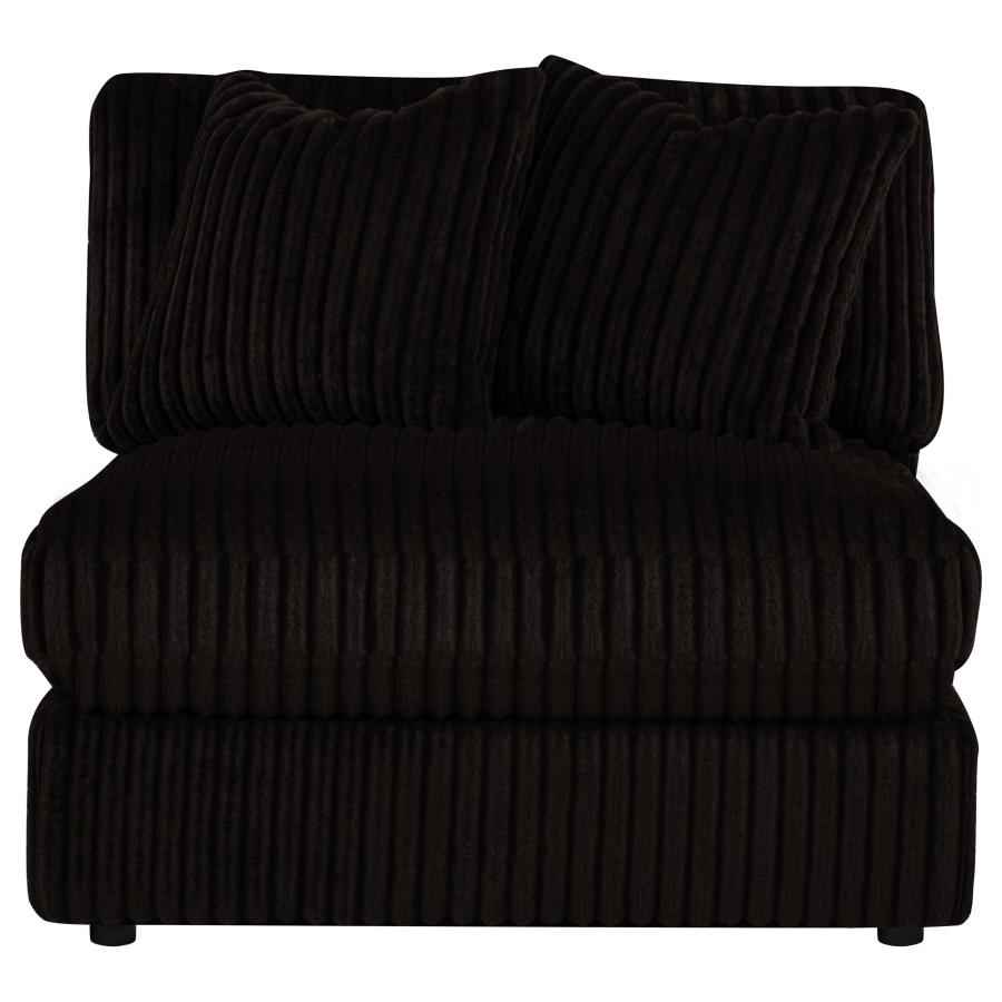 Blaine Upholstered Armless Chair Chocolate - Home & Sleep Outlet
