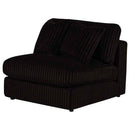 Blaine Upholstered Armless Chair Chocolate - Home & Sleep Outlet