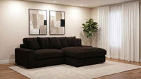 Blaine Upholstered Reversible Chaise Sectional Sofa Chocolate - Home & Sleep Outlet