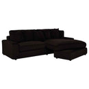 Blaine Upholstered Reversible Chaise Sectional Sofa Chocolate - Home & Sleep Outlet