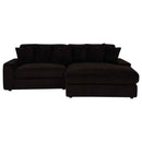 Blaine Upholstered Reversible Chaise Sectional Sofa Chocolate - Home & Sleep Outlet