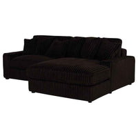 Blaine Upholstered Reversible Chaise Sectional Sofa Chocolate - Home & Sleep Outlet
