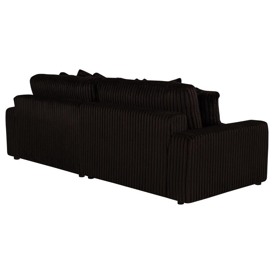 Blaine Upholstered Reversible Chaise Sectional Sofa Chocolate - Home & Sleep Outlet