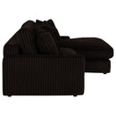 Blaine Upholstered Reversible Chaise Sectional Sofa Chocolate - Home & Sleep Outlet