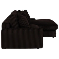 Blaine Upholstered Reversible Chaise Sectional Sofa Chocolate - Home & Sleep Outlet