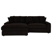 Blaine Upholstered Reversible Chaise Sectional Sofa Chocolate - Home & Sleep Outlet