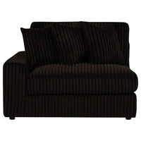 Blaine Upholstered Reversible Chaise Sectional Sofa Chocolate - Home & Sleep Outlet