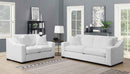 Ashlyn 2-piece Upholstered Sloped Arm Sofa Set White - Home & Sleep Outlet