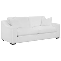 Ashlyn 2-piece Upholstered Sloped Arm Sofa Set White - Home & Sleep Outlet
