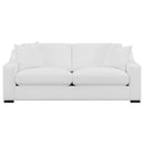 Ashlyn 2-piece Upholstered Sloped Arm Sofa Set White - Home & Sleep Outlet