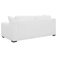 Ashlyn 2-piece Upholstered Sloped Arm Sofa Set White - Home & Sleep Outlet
