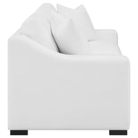 Ashlyn 2-piece Upholstered Sloped Arm Sofa Set White - Home & Sleep Outlet