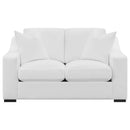 Ashlyn 2-piece Upholstered Sloped Arm Sofa Set White - Home & Sleep Outlet