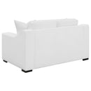 Ashlyn 2-piece Upholstered Sloped Arm Sofa Set White - Home & Sleep Outlet