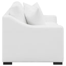 Ashlyn 2-piece Upholstered Sloped Arm Sofa Set White - Home & Sleep Outlet