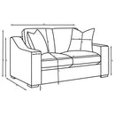 Ashlyn 2-piece Upholstered Sloped Arm Sofa Set White - Home & Sleep Outlet