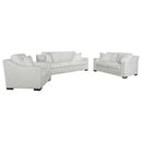 Ashlyn 3-piece Upholstered Sloped Arm Sofa Set White - Home & Sleep Outlet