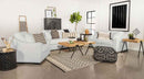 Ashlyn 3-piece Upholstered Sloped Arm Sofa Set White - Home & Sleep Outlet