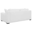 Ashlyn 3-piece Upholstered Sloped Arm Sofa Set White - Home & Sleep Outlet