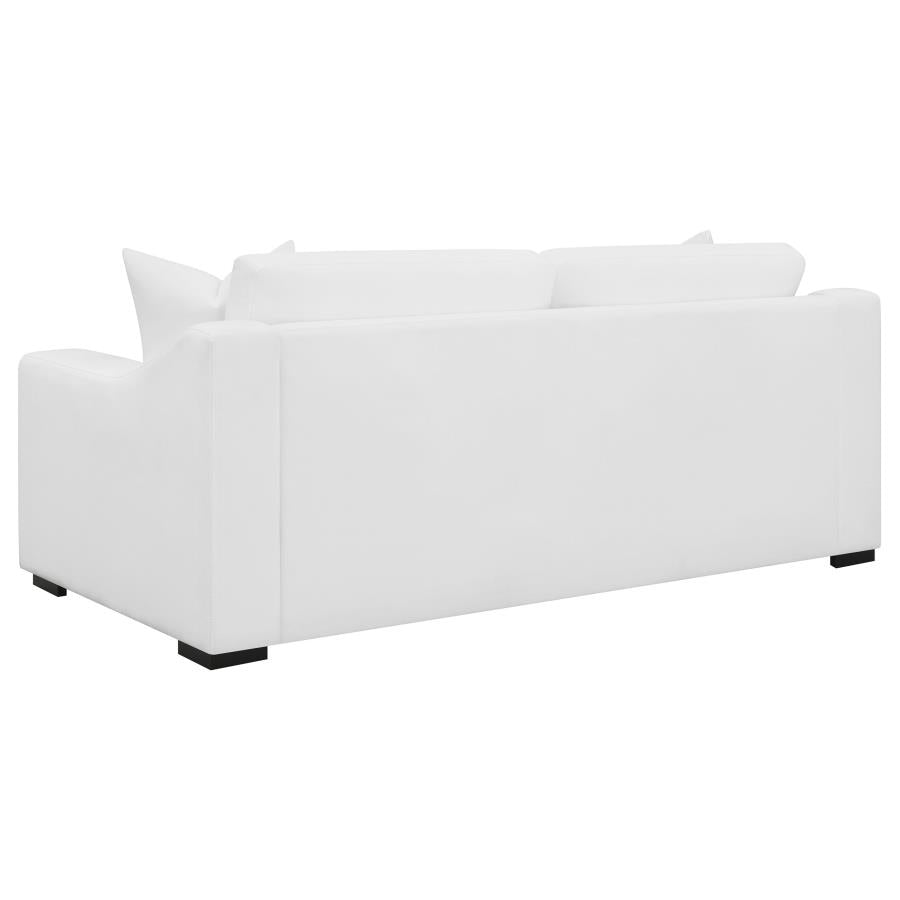 Ashlyn 3-piece Upholstered Sloped Arm Sofa Set White - Home & Sleep Outlet