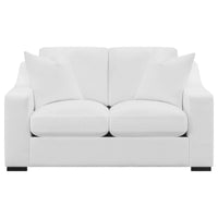 Ashlyn 3-piece Upholstered Sloped Arm Sofa Set White - Home & Sleep Outlet