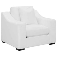Ashlyn 3-piece Upholstered Sloped Arm Sofa Set White - Home & Sleep Outlet