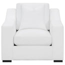 Ashlyn 3-piece Upholstered Sloped Arm Sofa Set White - Home & Sleep Outlet