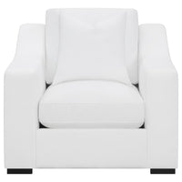 Ashlyn 3-piece Upholstered Sloped Arm Sofa Set White - Home & Sleep Outlet