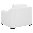 Ashlyn 3-piece Upholstered Sloped Arm Sofa Set White - Home & Sleep Outlet