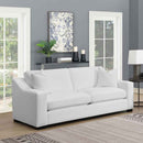 Ashlyn Upholstered Sloped Arm Sofa White - Home & Sleep Outlet