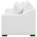 Ashlyn Upholstered Sloped Arm Loveseat White - Home & Sleep Outlet