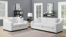 Ashlyn Upholstered Sloped Arm Loveseat White - Home & Sleep Outlet