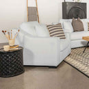 Ashlyn Upholstered Sloped Arm Accent Chair White - Home & Sleep Outlet