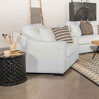 Ashlyn Upholstered Sloped Arm Accent Chair White - Home & Sleep Outlet