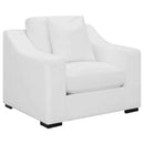 Ashlyn Upholstered Sloped Arm Accent Chair White - Home & Sleep Outlet