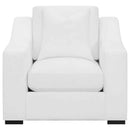 Ashlyn Upholstered Sloped Arm Accent Chair White - Home & Sleep Outlet