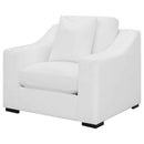 Ashlyn Upholstered Sloped Arm Accent Chair White - Home & Sleep Outlet