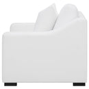 Ashlyn Upholstered Sloped Arm Accent Chair White - Home & Sleep Outlet