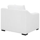 Ashlyn Upholstered Sloped Arm Accent Chair White - Home & Sleep Outlet