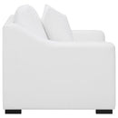 Ashlyn Upholstered Sloped Arm Accent Chair White - Home & Sleep Outlet