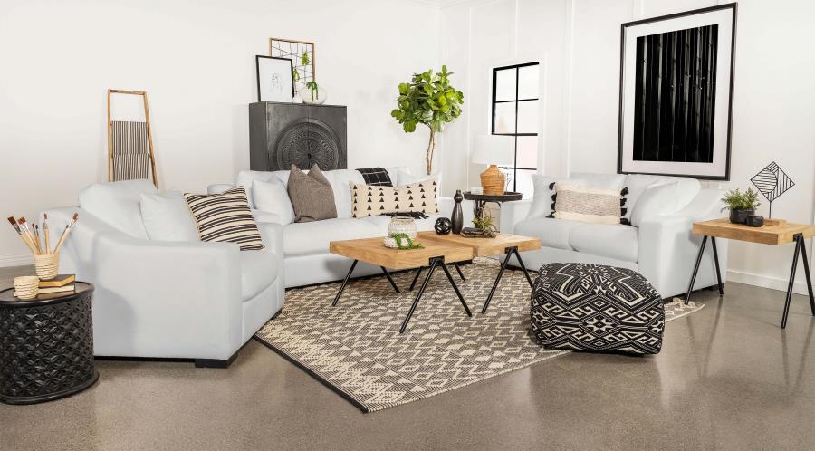 Ashlyn Upholstered Sloped Arm Accent Chair White - Home & Sleep Outlet