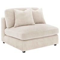Blaine Upholstered Armless Chair Sand - Home & Sleep Outlet