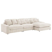 Blaine Upholstered Reversible Chaise Sectional Sofa Sand - Home & Sleep Outlet