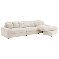 Blaine Upholstered Reversible Chaise Sectional Sofa Sand - Home & Sleep Outlet