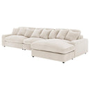 Blaine Upholstered Reversible Chaise Sectional Sofa Sand - Home & Sleep Outlet