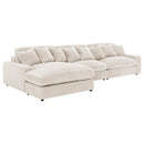 Blaine Upholstered Reversible Chaise Sectional Sofa Sand - Home & Sleep Outlet