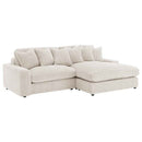 Blaine Upholstered Reversible Chaise Sectional Sofa Sand - Home & Sleep Outlet