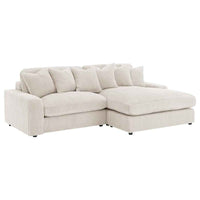 Blaine Upholstered Reversible Chaise Sectional Sofa Sand - Home & Sleep Outlet