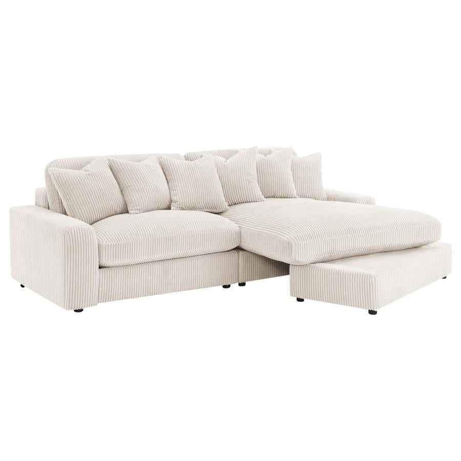 Blaine Upholstered Reversible Chaise Sectional Sofa Sand - Home & Sleep Outlet